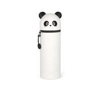 LEGAMI - 2-in-1 Soft Silicone Case - Kawaii Table Pen Holder, Zipper, Silicone, Pen Bag, Colouring Pencils Marker, H 18.5 cm, Panda, Kawaii