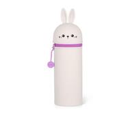 Legami - 2 in 1 Soft Silicone Kawaii Bunny Pencil Case - Zipper Closure, Silicone, Pens Crayons Markers, H 18.5 cm