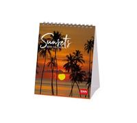 Legami - 2026 Desk Calendar, Sunsets, Desk Calendar, 12 Months and Yearly Planner, in 6 Languages, Zodiac Signs, International Holidays, 12 x 14.5 cm