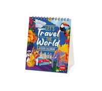 Legami - 2026 Desk Calendar, Travel The World, Desk Calendar, 12 Months and Yearly Planner, in English, Zodiac Signs, International Holidays, 12 x 14.5 cm
