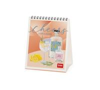Legami - 2026 Table Calendar, Cheers, Desk Calendar, 12 Months and Yearly Planner, in English, Zodiac Signs, International Holidays, 12 x 14.5 cm