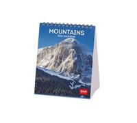 Legami - 2026 Table Calendar, Mountains, Desk Calendar, 12 Months and Yearly Planner, in 6 Languages, Zodiac Signs, International Holidays, 12 x 14.5 cm