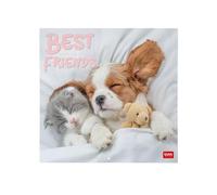 Legami - 2026 Wall Calendar, Best Friends, Large Wall Calendar, 12 Months and Yearly Planner, in 6 Languages, Space for Notes, Zodiac Signs, International Holidays, 30 x 29 cm