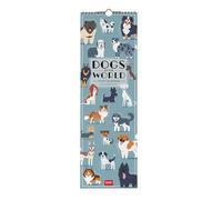 Legami - 2026 Wall Calendar, Dogs Of The World, Small Wall Calendar, 12 Months and Year Planner, English, Space for Notes, Zodiac Signs, International Holidays, 16 x 49 cm