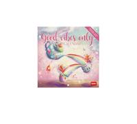 Legami - 2026 Wall Calendar, Good Vibes Only, Small Wall Calendar, 12 Months and Yearly Planner, in 6 Languages, Space for Notes, Zodiac Signs, International Holidays, 18 x 18 cm