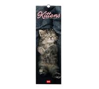 Legami - 2026 Wall Calendar, Kittens, Small Wall Calendar, 12 Months and Yearly Planner, in 6 Languages, Space for Notes, Zodiac Signs, International Holidays, 16 x 49 cm