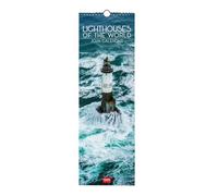 Legami - 2026 Wall Calendar, Lighthouses, Small Wall Calendar, 12 Months and Yearly Planner, in 6 Languages, Space for Notes, Zodiac Signs, International Holidays, 16 x 49 cm