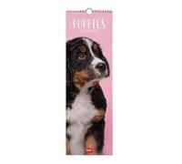 Legami - 2026 Wall Calendar, Puppies Small Wall Calendar, 12 Months and Yearly Planner, in 6 Languages, Space for Notes, Zodiac Signs, International Holidays, 16 x 49 cm