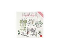 Legami - 2026 Wall Calendar, Sketchy Cats, Small Wall Calendar, 12 Months and Year Planner, in English, Space for Notes, Zodiac Signs, International Holidays, 18 x 18 cm