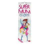 Legami - 2027 Wall Calendar, Super Mum, Small Wall Calendar, 12 Months and Year Planner, in English, Space for Notes, Zodiac Signs, International Holidays, 16 x 49 cm