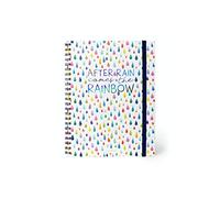 Legami - 3 in 1 Spiral Notebook, A4 Size, Maxi 22 x 29.5 cm, White Paper, 204 Detachable Pages: 68 Lined, 68 Squared, 68 Dots, Elastic Closure, Final Pocket