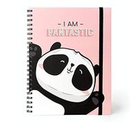Legami - 3 in 1 Spiral Notebook, A4 Size, Maxi 22 x 29.5 cm, White Paper, 204 Detachable Pages: 68 Lined, 68 Squared, 68 Dots, Elastic Closure, Final Pocket