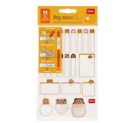 Legami 66 My Name Is Teddy Bear Sticky Labels - Personalised Name Labels with Protective Film, Self-Adhesive Labels for Pens and Notebooks, Customisable, Various Shapes (Teddy Bear)