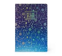 Legami - 7 mm Lined Notebook, Stars, B5 Format, Large, FSC Certified Paper, 100 Pages, Singer Stitch Binding, 18.5 x 25 cm