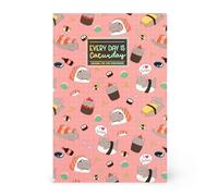 Legami - 7 mm Lined Notebook, Sushi Cat, Size B5, Large, FSC Certified Paper, 100 Pages, Singer Stitch Binding, 18.5 x 25 cm