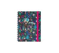 LEGAMI, A5 Large 15.5 x 21 cm White Paper Ruled Spiral Notebook with 200 Removable Pages, Elastic Closure, Inner Pocket at the End