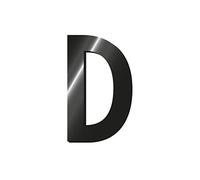 Legami - Adhesive Letter Metal, My Initial, Letter D, L MAX 2,5 cm, H 2,5 cm, Customize Your Accessories, Disposable