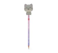 LEGAMI Be Curious Pencil with Squishy Kitty | HB Pencil with Squeezies Cat Attachment | Erasable Graphite Pencil in Cat Design | Stationery for School, Study & Office
