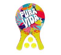 Legami - Beach Rackets, 2 Rackets and 3 Balls, Beach Rackets, Ergonomic Handle, Case Included, for Adults and Children, 23 x 38 cm