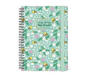 Legami Bee Spiral Bound Weekly Planner 2026-2027, 16 Months, Large, Diary from September 2026 to December 2027, Closure with Elastic Band, FSC Certified Paper, 15 x 21 cm