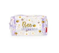 Legami - Bee Theme Metal TPU Makeup Queen Cosmetic Bag Spacious Pouch Zipper 18 * 14cm
