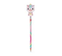 LEGAMI Believe in Magic Pencil with Squishy Unicorn | HB Pencil with Squeezies Unicorn Attachment | Erasable Graphite Pencil in Rainbow Design | Stationery for School, Study & Office