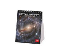 Legami - Beyond Infinity 2027 Desk Calendar, 12 Months and Yearly Planner, in 6 Languages, Zodiac Signs, International Holidays, 12 x 14.5 cm