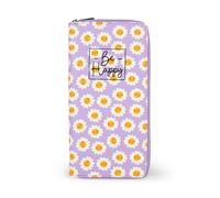 Legami - Blue Travel ID Card Holder Passport Holder RFID Blocking 4 Large Pockets, Daisy, L, Casual