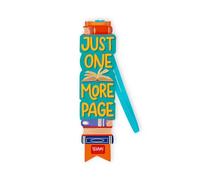 Legami - Bookmark with Elastic Band, FSC Certified Paper, Book Lover Theme, Holds Sengo and Book Closed, 4.7 x 17.5 cm