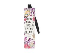 Legami Bookmark with Elastic Page Marker, Also Useful for Holding The Book Closed, in Certified Plasticized Paper, 4.8 x 17.5 cm, Alice in Wonderland Theme
