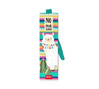 Legami - Bookmark with Elastic Page Marker, Also Useful for Keeping The Book Closed, in Certified Laminated Paper, 4.8 x 17.5 cm, Llama Theme