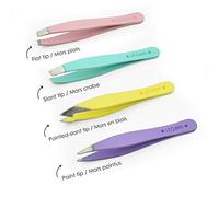 Legami - Bye Bye Frida Set of 4 Mini Tweezers, 5 x 0.5 cm, Stainless Steel, Reach Hidden Hairs with The Most Suitable Tip, Flat Tip, Angled Tip, Slanted Tip, Pointed Tip