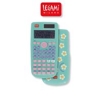 Legami - Count On Me Scientific Calculator, Daisy Theme, 3 Modes, Base, Scientific Functions and Statistical Calculations, Sliding Cover, Digital, Dual Power