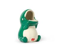 Legami Ceramic Pen Holder, Desk Friends, 12 x 9.7 cm, Dino Theme, for Desk, Hand Painted