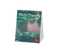 Legami - Claude Monet 2026 Desk Calendar, 12 Months and Yearly Planner, in 6 Languages, Zodiac Signs, International Holidays, 12 x 14.5 cm