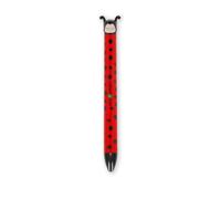 Legami - Click&Clack Pen in Two Colours, Ladybug Theme, Red and Black Ink, Snap Pen, Ideal for School Office Home, Two-Tone, Tip Diameter 1 mm