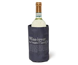 Legami - Cooling Sleeve for Bottles, Bottle Cooler, 36x18 cm, made of Polyester, Keeps Bottles Cool for up to an Hour and a Half, After 2 Hours in the Freezer it's Ready to Use - Wine Lover Theme