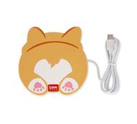 LEGAMI - Corgi USB Cup Warmer, 10x10cm, Vinyl, Ideal for Flat Bottom Cups, USB Input