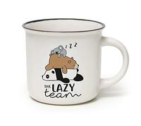 Legami Cup-Puccino Lazy Team Mug, Bone China Porcelain, Multicolor