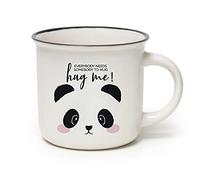 Legami - Cuppuccino Mug, New Bone China, Breakfast Cup, Dishwasher Safe Coffee Tea Mug, Diameter 10 cm, Capacity 350 ml, Panda Theme