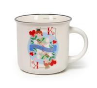 Legami - Cuppuccino Mug, New Bone China, Breakfast Cup, Dishwasher Safe Coffee Tea Mug, King Theme, Diameter 10 cm, Capacity 350 ml