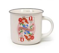 Legami - Cuppuccino Mug, New Bone China, Breakfast Cup, Dishwasher Safe Coffee Tea Mug, Queen Theme, Diameter 10 cm, Capacity 350 ml