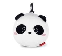 LEGAMI Cute Panda Travel Pillow with Eye Mask in Portable Zipper Bag with Clip