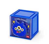 LEGAMI - Cutie Cubes Monster Desk Organiser Storage Box Sticker Sheet Included Stackable Multifunctional ABS 90 x 90 x 100 cm
