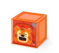 LEGAMI - Cutie Cubes Tiger Desk Organiser Storage Box Sticker Sheet Included Stackable Multifunctional ABS 90 x 90 x 100 cm