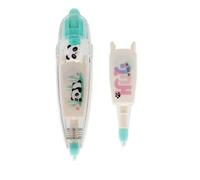 Legami - Decoration Tape Pen - Decorative Ribbon Panda Theme - Perfect for Decorating Diaries, Greeting Cards, Notebooks, Length 4 m + 1 Refill Included