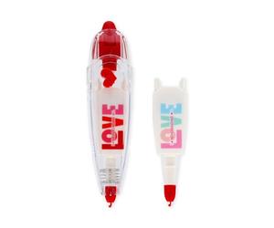 Legami - Decorative Tape Pen - Decorative Ribbon Heart Theme - Perfect for decorating Diaries, Greeting Cards, Notebooks, Length 4 m + 1 Refill Included