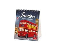 Legami - Desk Calendar 2026, London, Desk Calendar, 12 Months and Yearly Planner, in 6 Languages, Zodiac Signs, International Holidays, 12 x 14.5 cm