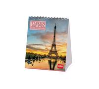 Legami - Desk Calendar 2026, Paris Desk Calendar, 12 Months and Yearly Planner, in 6 Languages, Zodiac Signs, International Holidays, 12 x 14.5 cm