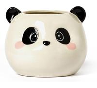Legami Desk Friends Ceramic Pen Holder, 11.2 x 11.4 cm, Panda Theme, for Desk,